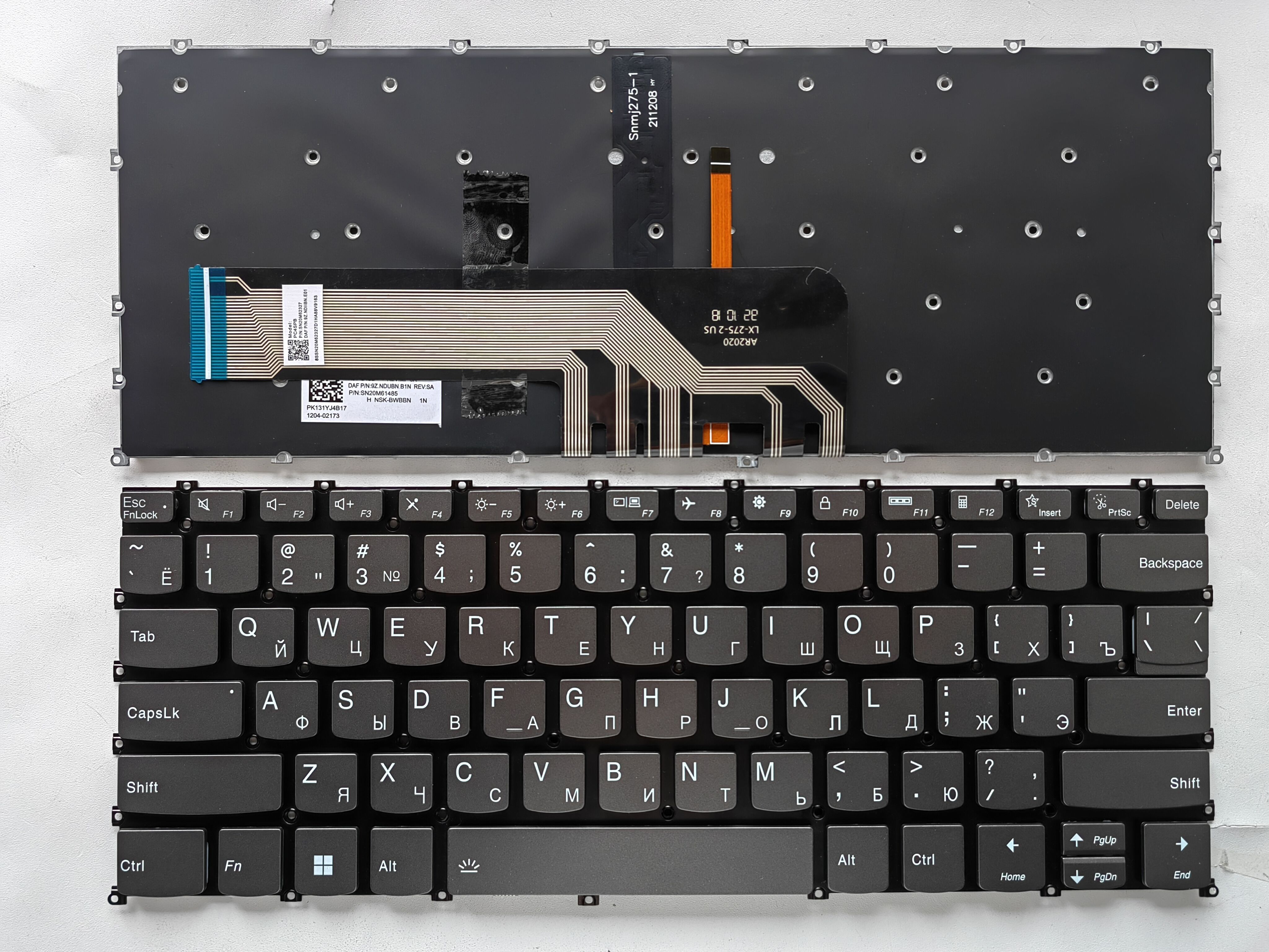 Picture of New Replacement Laptop Keyboard For LENOVO AIR 14 2020/YogaSlim714/YOGA14S Grey Backlit (OEM) RU Layout